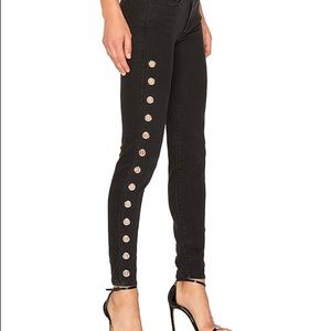 Weslin + Grant Black Skinny Jeans with Grommets